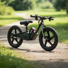 BEBESIT - Bicicleta Eléctrica Infantil BeRide Aro 12 Negra