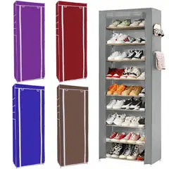 SUPERCENTER - Zapatero 9 Pisos Armable Organizador Con Funda Gris