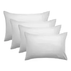 3ANGELI - Set 4 Funda Almohada 50x70 Blanca Pack