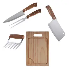 ARTHOME - Set Parrilla 05 Piezas Acero Inoxidable PAR20