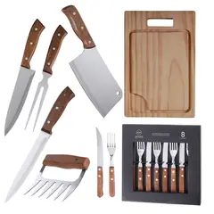 ARTHOME - Set Parrilla 14 Piezas Acero Inoxidable PAR25
