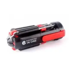 GENERICO - Destornillador 6 En 1 Con Linterna Led Herramienta Multiuso