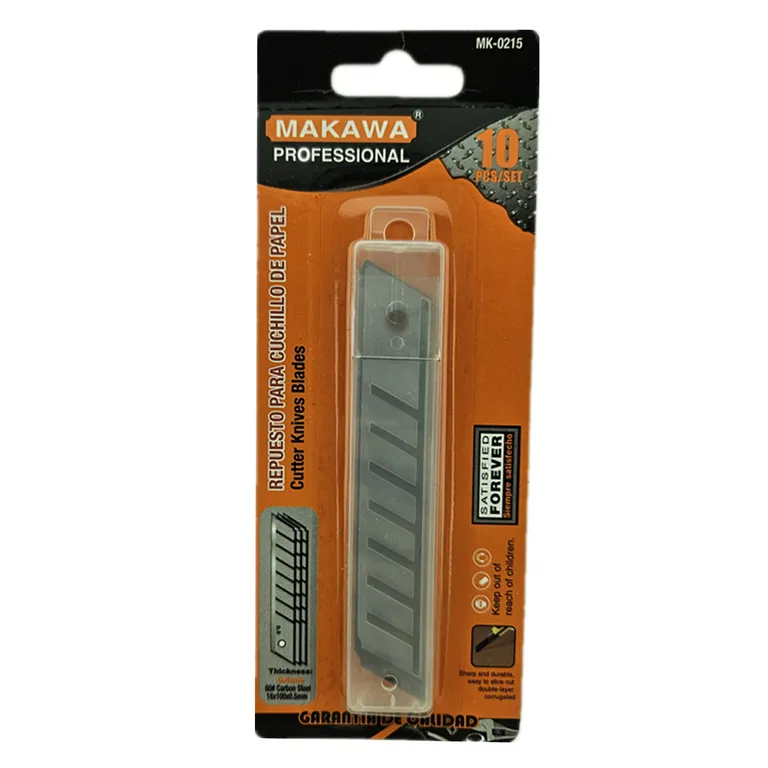10x Repuesto Hoja Cuchillo Cartonero Corta Cartón 18mm MK0215