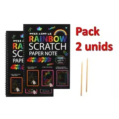 GENERICO - Pack 2 Libretas Raspable Mágicas de Dibujo