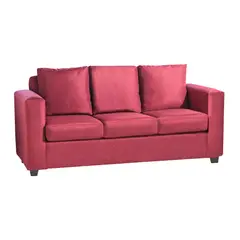 DECOOUTLET - Sofá Turín 3 Cuerpos Tela Burdeo
