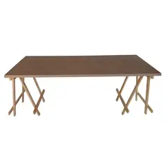 GENERICO - Escritorio multiuso con dos caballetes de madera y plegables