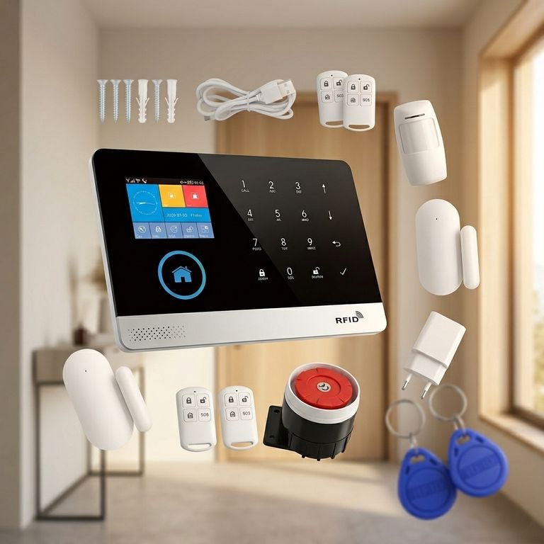 Alarma Casa WiFi GSM Inteligente Tuya Sin Cuotas Mensuales