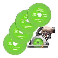 KUANGYE - Disco De Corte De Vidrio De 4 Piezas Para Amoladora Angular