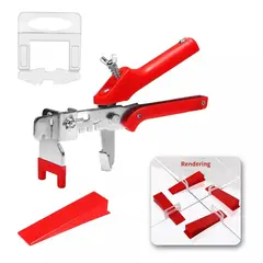 KUANGYE - Kit Nivelador Cerámicos Piso 100 Cuñas + 300 Clips + Alicate