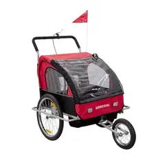 KIDSCOOL - Carrito Coche Baby Trailer Rojo