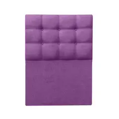 ESPACIO HOGAR - Respaldo de Cama Botone Premium 1,5 Plaza Lino Morado