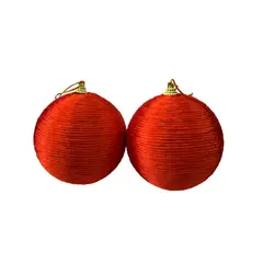 GENERICO - Set x 2 Bolas Rojas Navidad