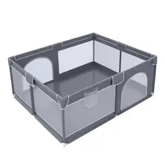 MUNDO ONLINE - Corral de Seguridad Bebe 120cm Cuadrado Gris
