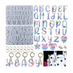 GENERICO - Molde De Silicona Resina Epóxica Letras Alfabeto Figuras
