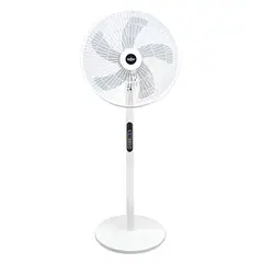 CRUSEC - Ventilador De Pie Con Control Remoto 5 Aspas Blanco 220v