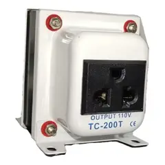 GENERICO - Auto Transformador Corriente 220v A 110v 200 Watts + Tierra