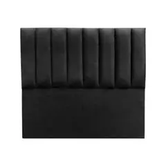 GENERICO - Respaldo Tubular al piso FELPA NEGRA 2 PLAZAS