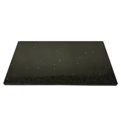 BM BRUNO MARMOL - Tabla Aperitivo Cuarzo Negro Galaxy 40x23 cm