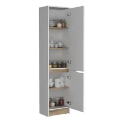 FMFURNITURE - Mueble Alacena 2 Puertas Blanco 205x70x35.8 cm