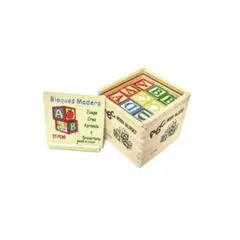 OEM - Cubo De Madera 27 Piezas Juguete Didactico Letras Y Numero