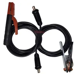 GENERICO - Porta Electrodo 3mts Tierra De 1.5mts Cable Flexible Macho 35-50