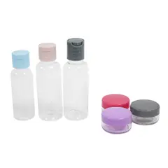 NEWTREE - Juego de botellas Envases Organizador de Plastico Set Viajero 6 pcs