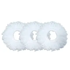 CRUSEC - Pack 3 Repuestos Cabezal Mopa Giratoria 360 Trapeador Blanco