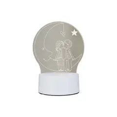 SOLEIO - Lampara De Mesa LED 3D On the moon