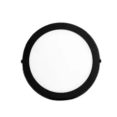 BOSCO - PLAFON PANEL LED 12W NEGRO REDONDO 3000K