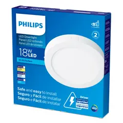 PHILIPS - Panel Plafón Sobrepuesto Redondo Led 18w 4000k 1300Lm DL252