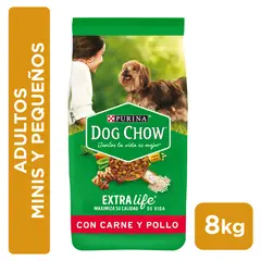 DOG CHOW - Alimento seco perro Adultos Minis y Pequeños 8kg