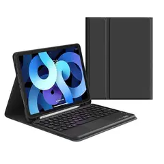 LINKON - Carcasa Funda Teclado Para iPad Tablet +Pad - Negro - 10,9"