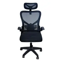 GENERICO - Silla Oficina Escritorio Ejecutiva Lumbar Ergonómica Cabecera NEGRO