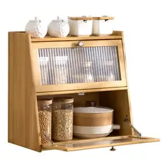 HALMAN - Organizador Cocina Bambú 3 Niveles Multifunción - Ahorra Espacio