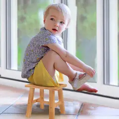 HALMAN - Taburete Multiusos Pequeño De Bambú Pequeño Para Niños