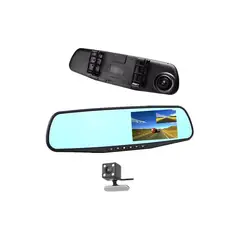 GENERICO - Espejo Retrovisor Con Cámara Frontal Y Cámara Retroceso HD