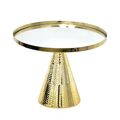 MSA MUEBLES SANTA ANA - Centro de Mesa Mirror Gold (30x 30 x 23cm)