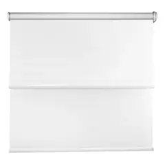 GENERICO - Cortina Roller doble visillo mas black out 120x240 Blanca