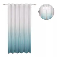 GENERICO - Cortina Velo Visillos 1 Paño Liso Cortina Tela 140x220 10176 Azul