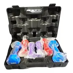 GENERICO - Set De Mancuerna Tricolor 10 Kg