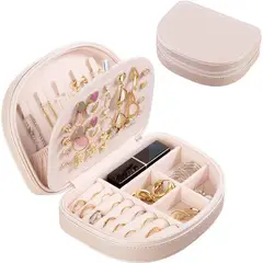 COREJOY - Joyero Organizador Espejo Portátil Caja Joyas-rosa