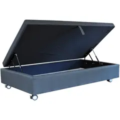 BLOCCARE - Base De Cama Baul 1.5 Plaza Largo 200 cm con rueda Logo