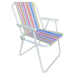GENERICO - SILLA DE PLAYA MULTICOLOR PLEGABLE