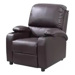 CUISINE BY IDETEX - Bergere Sillón Reclinable Olimpo Marca Idetex Cuero Sintético Marrón