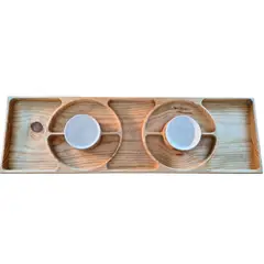 GENERICO - Tabla de aperitivo XL con 2 pocillos