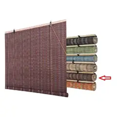 BAMBU - Cortina Roller natural 180x200 Esterilla Enrollable BROWN