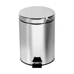 TAUMM - Basurero Papelero Pedal 12 Lts Acero Inoxidable