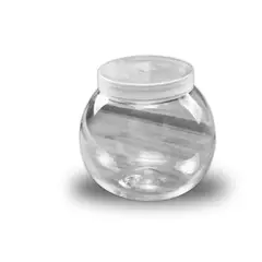 GENERICO - Frasco Vidrio Redondo Con Tapa Plastica 200ML