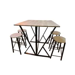 ABMTOYS - Mesa Bar Plegable con 4 Taburetes