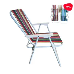 GENERICO - Silla De Camping Diseño De Rayas 51X46X75CM